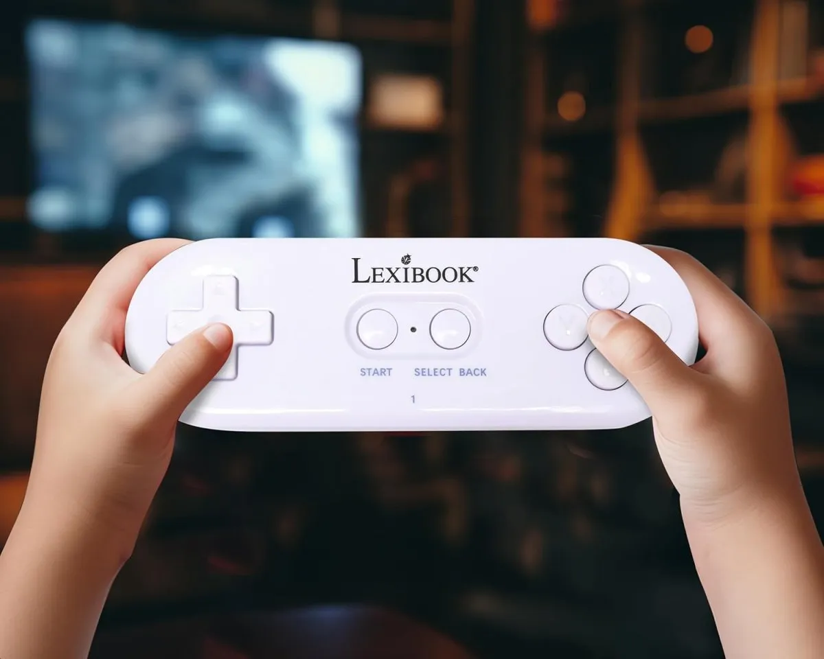Lexibook, TV-Spielkonsole mit 2 drahtlosen Controllern, 250 Spiele, 32-Bit-Grafik, TV-Anschluss, JG7440 — Bild 4