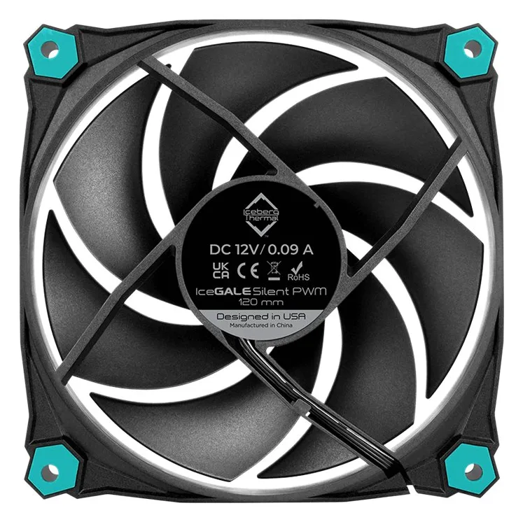 Iceberg Thermal IceGale - Gehäuselüfter - 120 mm - Schwarz (Packung mit 3), Ansicht 5