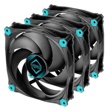 Iceberg Thermal IceGale - Gehäuselüfter - 120 mm - Schwarz (Packung mit 3) von LumaTech