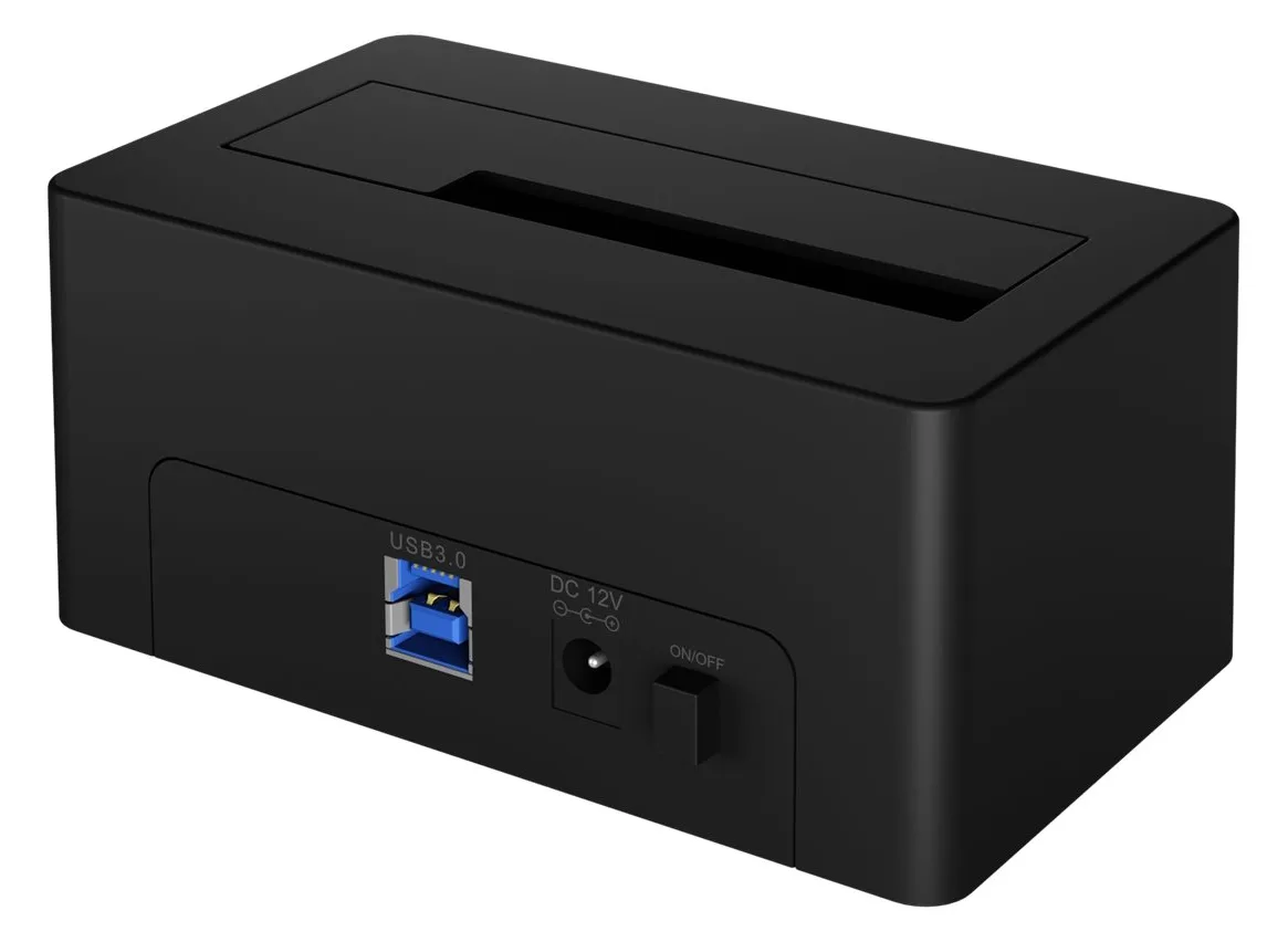 ICY BOX IB-1121-U3 - HDD-Dockingstation mit Datenanzeige, Netzanzeige, Ein/Aus-Schalter Schächte: 1 - 2,5 / 3,5, Ansicht 4