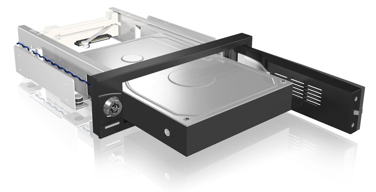 ICY BOX IB-168SK-B - Mobiles Speicher-Rack - 3.5 (8.9 cm)