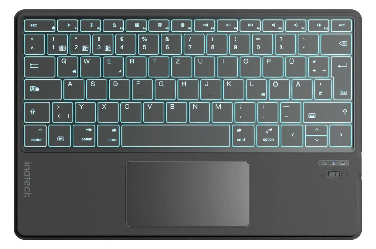 Inateck Keyboard 01104 gray[KB01104_gray] - Tastatur - TL: Deutsch, QWERTZ