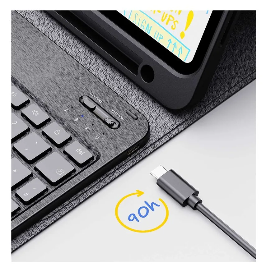Inateck Keyboard iPad 11 black 10th Gen. Compatible - Tastatur - TL: Deutsch, QWERTZ, Ansicht 3