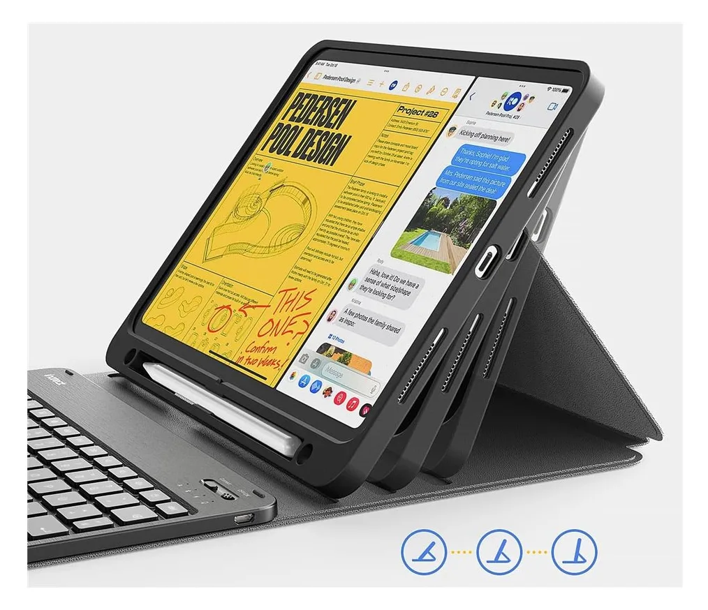 Inateck Keyboard iPad 11 black 10th Gen. Compatible - Tastatur - TL: Deutsch, QWERTZ, Ansicht 4