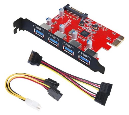 Inateck USB 3.0 PCIe Karte 4 Anschlüsse SATA - Controller - Serial ATA von LumaTech
