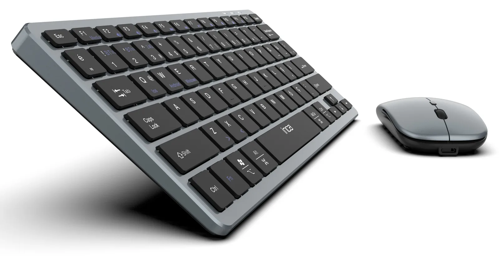 INCA IBK-572BT - 60% - Kabellos - RF Wireless + Bluetooth - LED - Schwarz - Maus enthalten, Ansicht 3