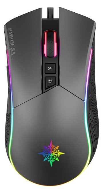 INCA IMG-GT19 - rechts - USB Typ-A - 4800 DPI - Schwarz - Grau