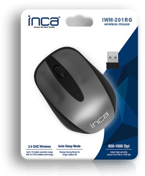 INCA IWM-200R - Beidhändig - Optisch - RF Wireless - 1600 DPI