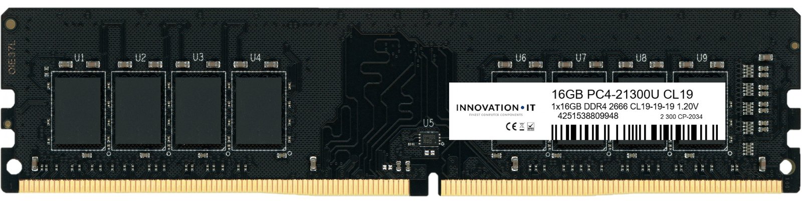 Innovation IT 2666 16GB CL19-19-19 1.20V LD 8-Chip Speichermodul 1 x 16 GB DDR4 2666 MHz (INNO16G26662GS) von LumaTech