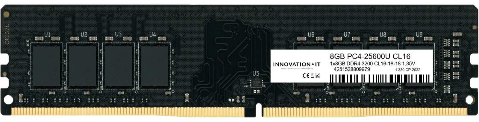 Innovation IT 3200 8GB CL16-18-18 1.35V LD 8-Chip Speichermodul 1 x 8 GB DDR4 MHz - 8 GB - DDR4, Ansicht 2