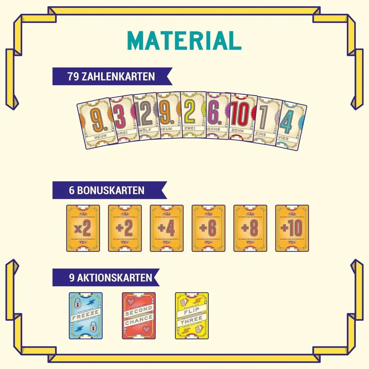 Kosmos 685430 Flip 7, deutsche Ausgabe, Kartenspiel mit schnellem und einfachen Black Jack Prinzip, für 3-18 Personen ab 8 Jahren, Spiel für große Gruppen, nominiert zum Spiel des Jahres 2025 — Bild 3