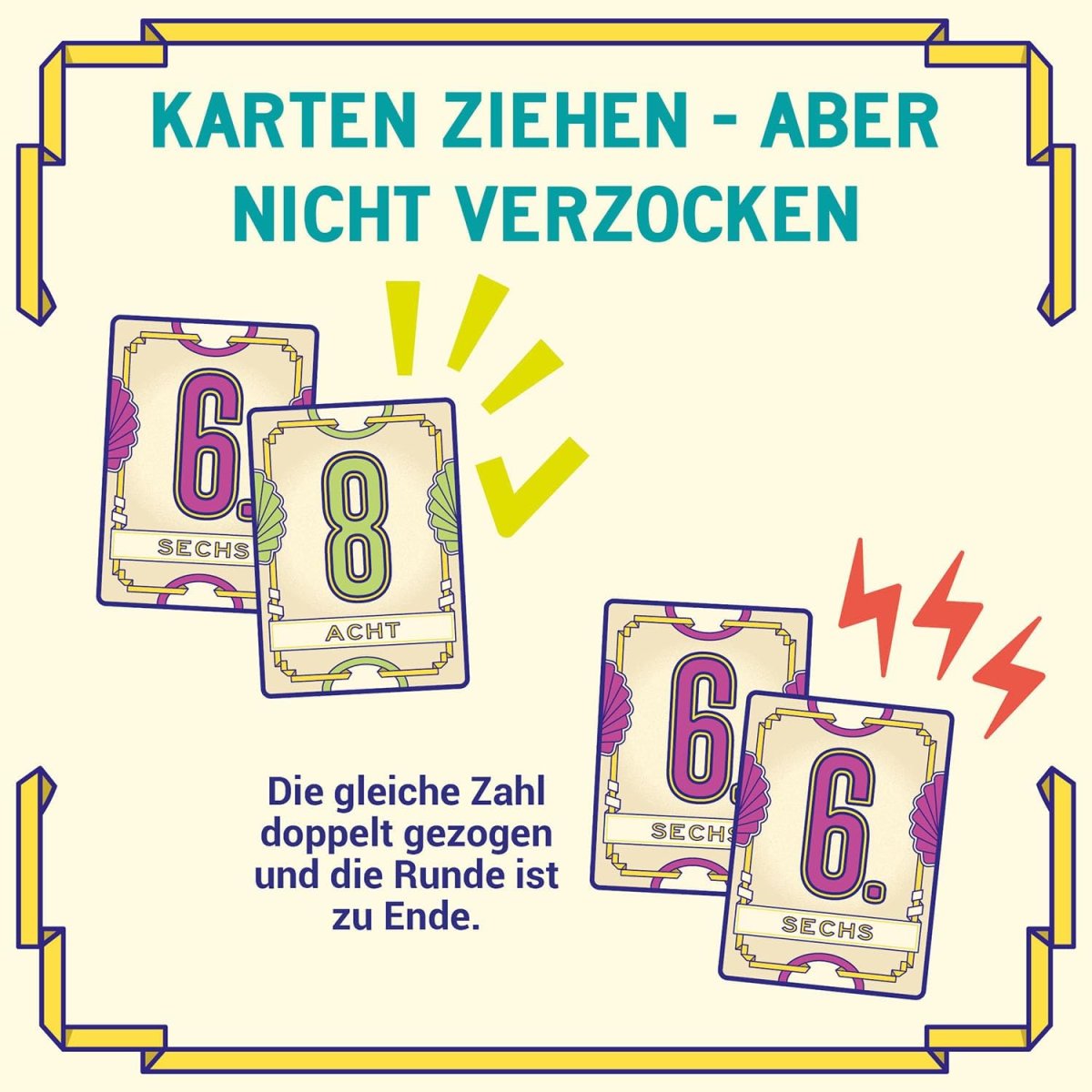 Kosmos 685430 Flip 7, deutsche Ausgabe, Kartenspiel mit schnellem und einfachen Black Jack Prinzip, für 3-18 Personen ab 8 Jahren, Spiel für große Gruppen, nominiert zum Spiel des Jahres 2025 — Bild 4