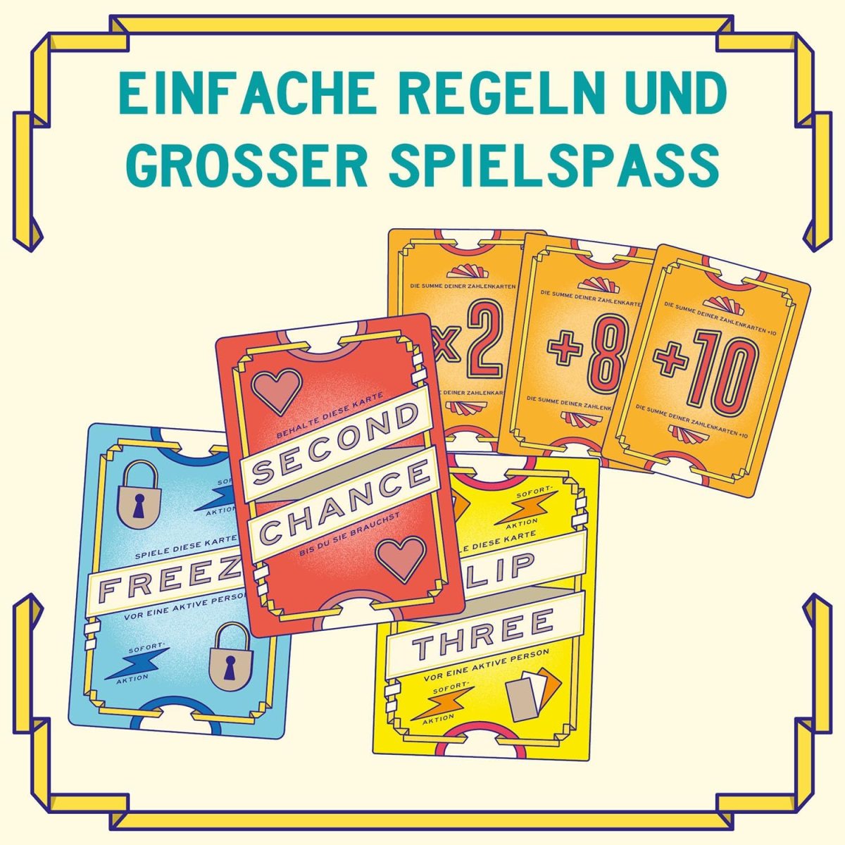 Kosmos 685430 Flip 7, deutsche Ausgabe, Kartenspiel mit schnellem und einfachen Black Jack Prinzip, für 3-18 Personen ab 8 Jahren, Spiel für große Gruppen, nominiert zum Spiel des Jahres 2025 — Bild 6