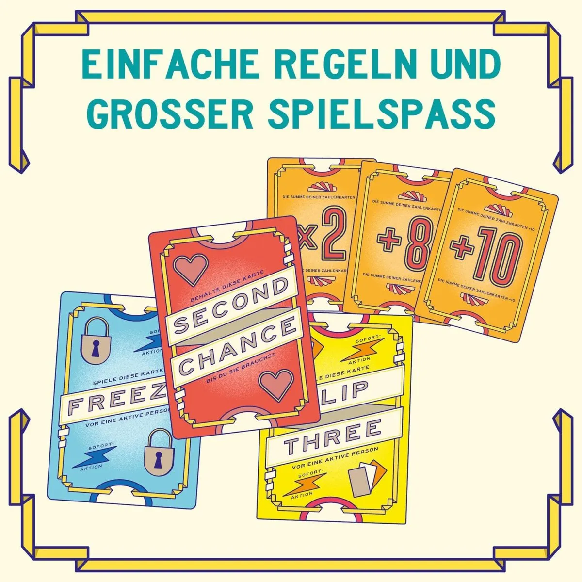 Kosmos 685430 Flip 7, deutsche Ausgabe, Kartenspiel mit schnellem und einfachen Black Jack Prinzip, für 3-18 Personen ab 8 Jahren, Spiel für große Gruppen, nominiert zum Spiel des Jahres 2025 — Bild 6