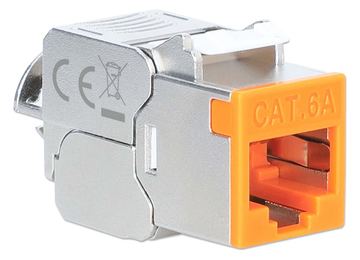 Intellinet Cat6a 10G STP Keystone-Modul orange von LumaTech