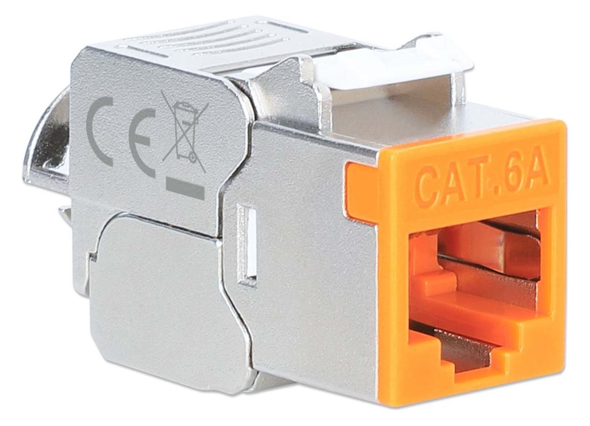 Intellinet Cat6a 10G STP Keystone-Modul orange