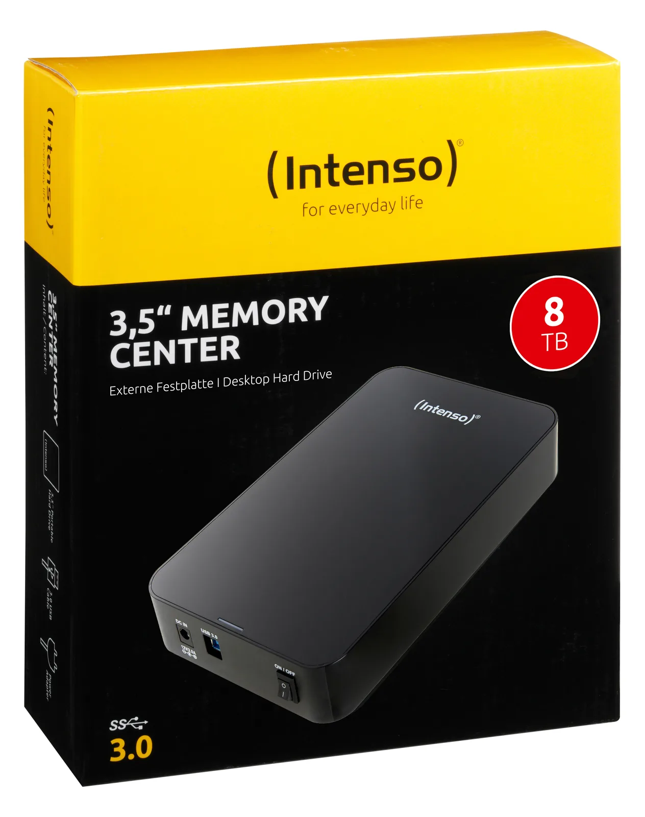 Intenso Memory Center - Festplatte - 8 TB - extern (Stationär), Ansicht 4