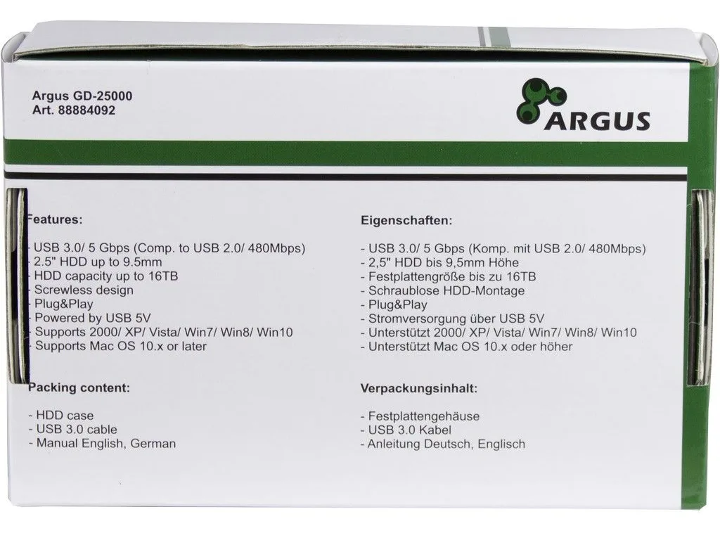 Inter-Tech Argus GD-25000 - Speichergehäuse - 2.5 (6.4 cm), Ansicht 4