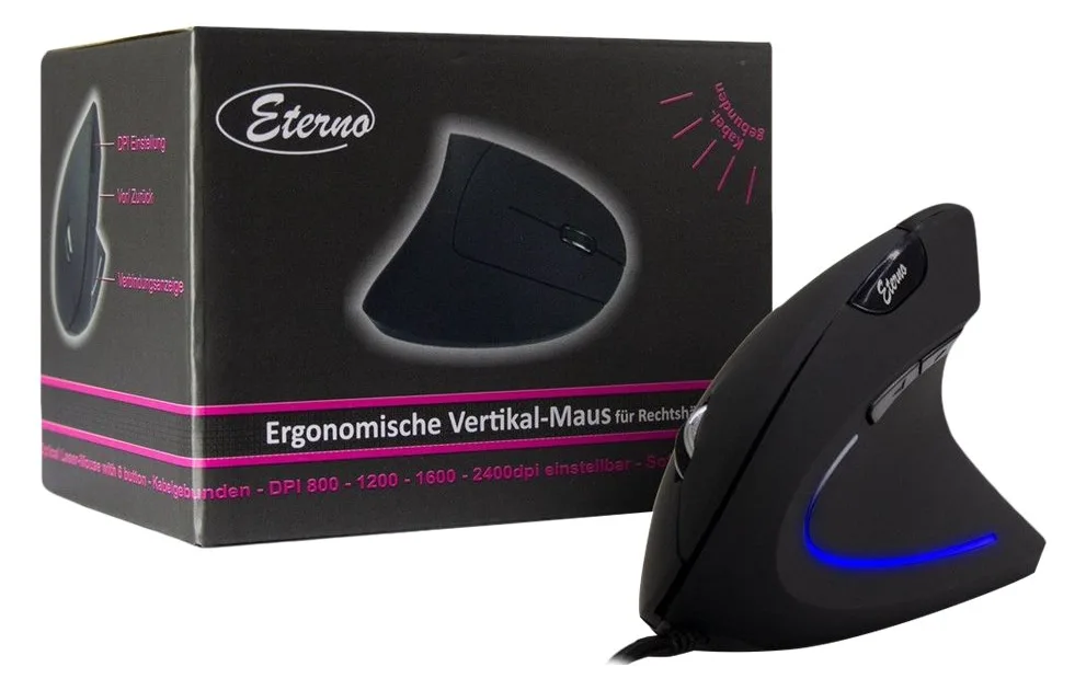 Inter-Tech Eterno KM-206WR - Vertikal - vertikale Maus, Ansicht 3