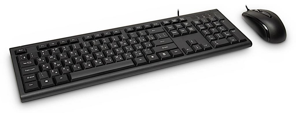 Inter-Tech KM-3149R - Tastatur-und-Maus-Set - USB - TL: Russisch, QWERTY