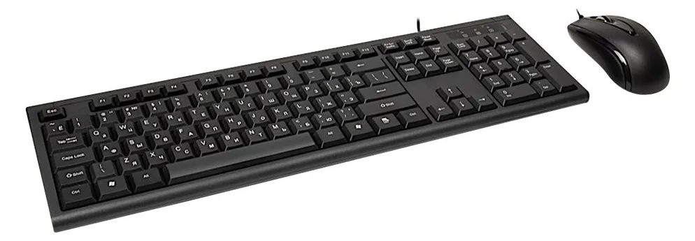 Inter-Tech KM-3149R - Tastatur-und-Maus-Set - USB - TL: Russisch, QWERTY, Ansicht 2