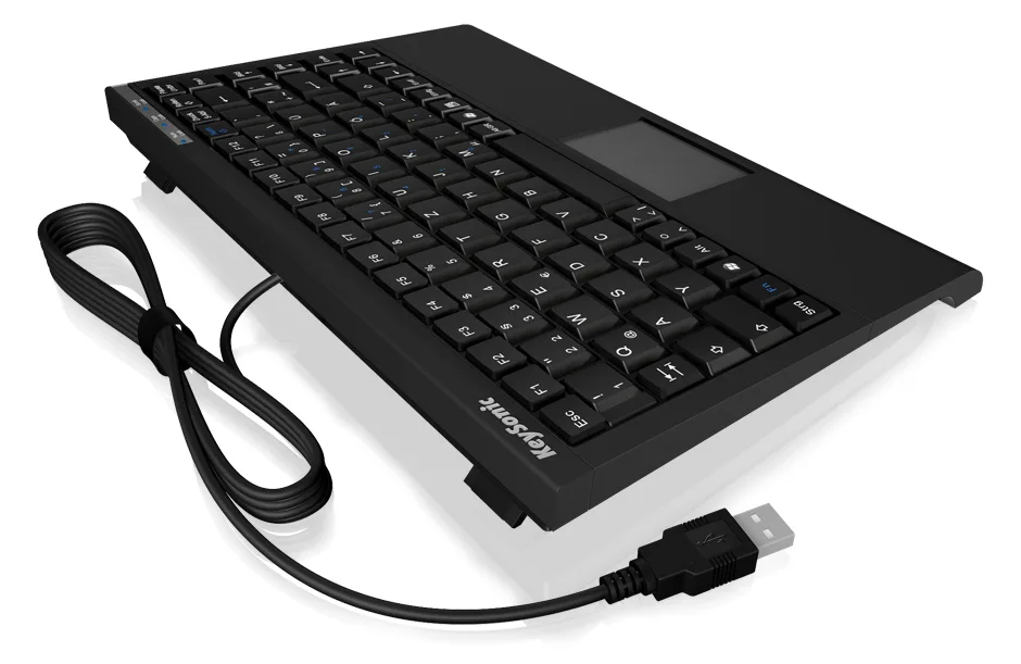 KeySonic ACK-540 U+ - Tastatur - USB - mattschwarz - TL: Deutsch, QWERTZ, Ansicht 3