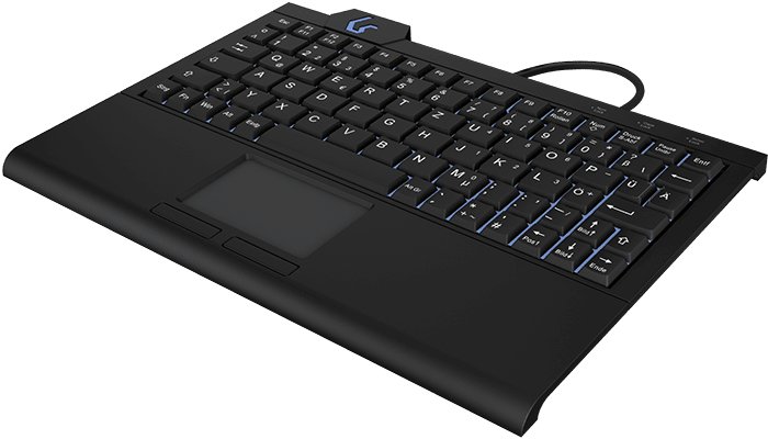 KeySonic KSK-3210ELU - Kabelgebunden - USB - Membran Key Switch - LED - Schwarz - TL: Deutsch, QWERTZ