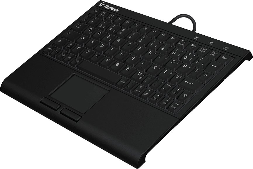 KeySonic KSK-3211ELU - Kabelgebunden - USB - Membran Key Switch - LED - Schwarz - TL: Deutsch, QWERTZ