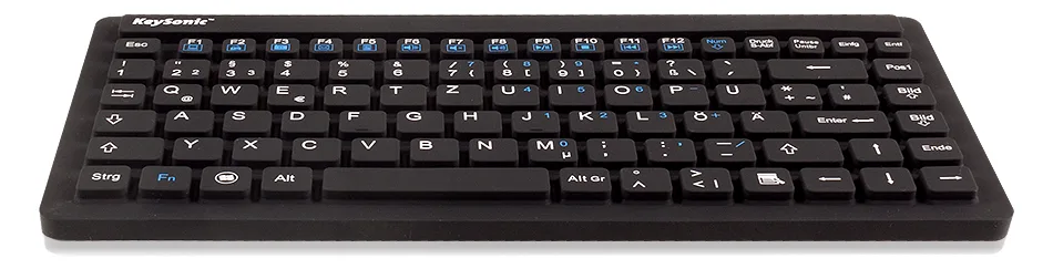 KeySonic KSK-3230IN - Mini - USB - Schwarz - TL: Deutsch, QWERTZ, Ansicht 2