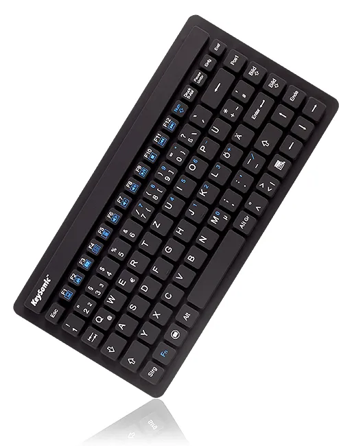 KeySonic KSK-3230IN - Mini - USB - Schwarz - TL: Deutsch, QWERTZ, Ansicht 3