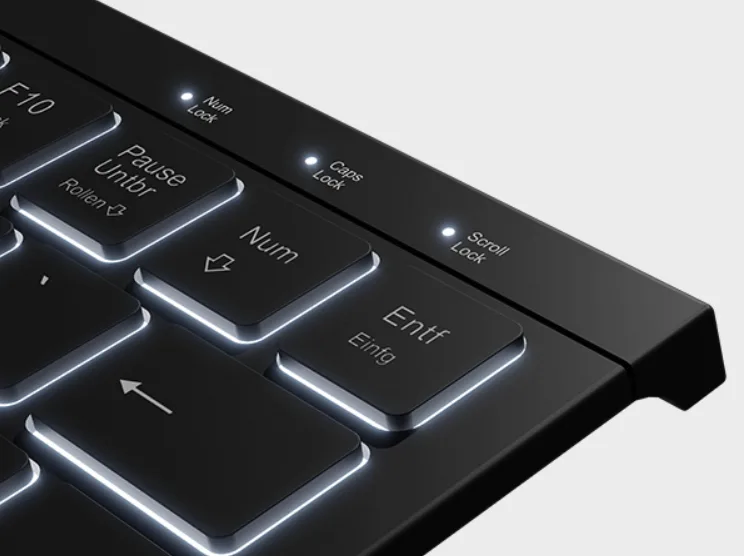 KeySonic KSK-5010ELC - Kabelgebunden - USB - Membran Key Switch - LED - Schwarz - TL: Deutsch, QWERTZ, Ansicht 4