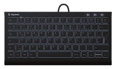 KeySonic KSK-5011ELC - Tastatur - Super-Mini - TL: Deutsch, QWERTZ