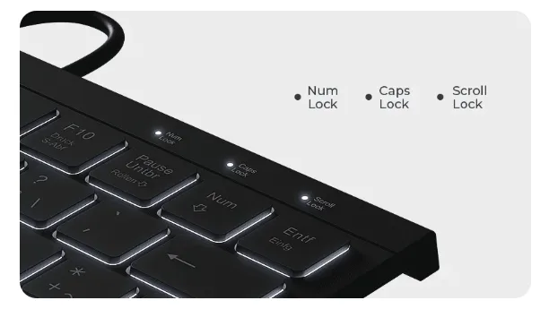 KeySonic KSK-5011ELC - Tastatur - Super-Mini - TL: Deutsch, QWERTZ, Ansicht 4