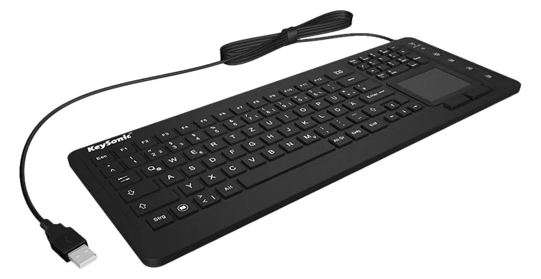 KeySonic KSK-6231 INEL EN - Standard - Verkabelt - USB - Schwarz - TL: UK, QWERTY, Ansicht 4