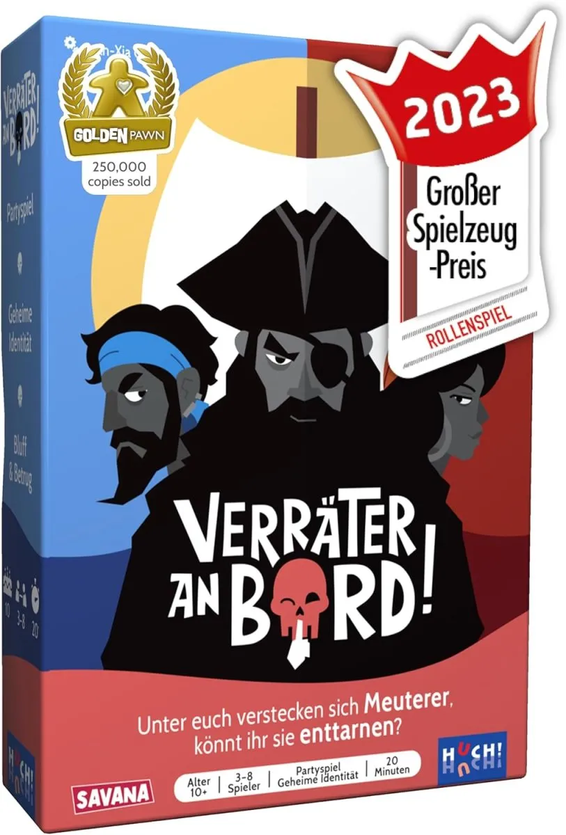 SAVANA Verräter an Bord - Bluffen, Strategie, Spaß, & Verrat | Kartenspiel für Jugendliche & Erwachsene | 3-8 Spieler | Ab 10 Jahren | Gesellschaftsspiel für Familie & Freunde