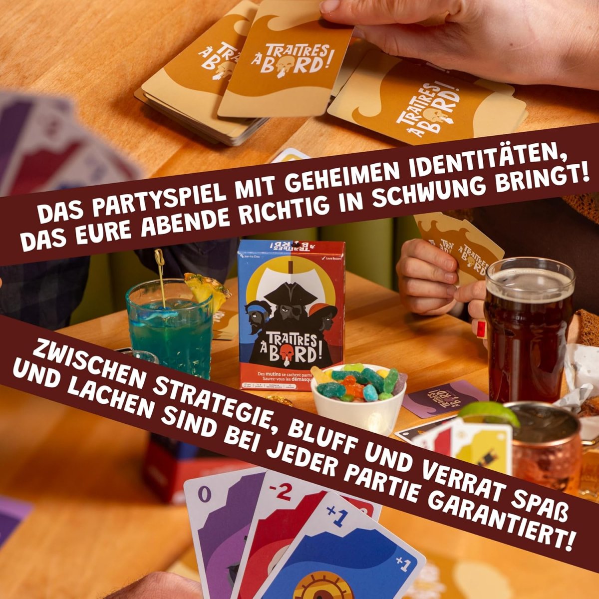 SAVANA Verräter an Bord - Bluffen, Strategie, Spaß, & Verrat | Kartenspiel für Jugendliche & Erwachsene | 3-8 Spieler | Ab 10 Jahren | Gesellschaftsspiel für Familie & Freunde — Bild 5