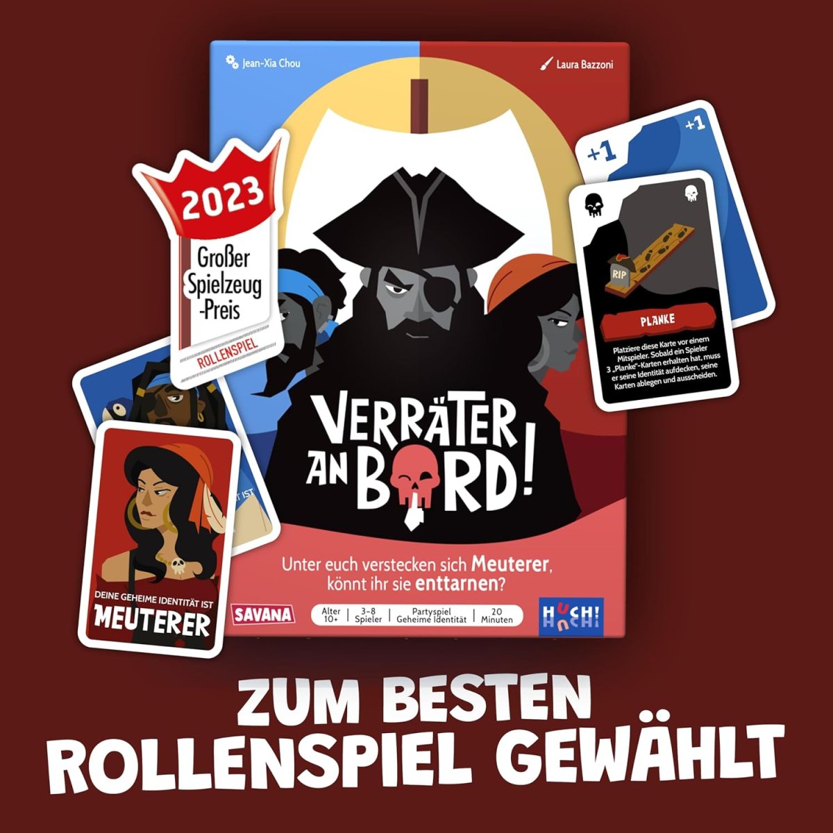 SAVANA Verräter an Bord - Bluffen, Strategie, Spaß, & Verrat | Kartenspiel für Jugendliche & Erwachsene | 3-8 Spieler | Ab 10 Jahren | Gesellschaftsspiel für Familie & Freunde — Bild 6