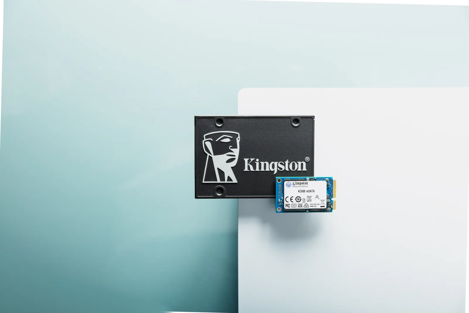 Kingston KC600 - SSD - verschlüsselt - 512 GB - intern - mSATA - SATA 6Gb/s - 256-Bit-AES - Self-Encrypting Drive (SED), Ansicht 2