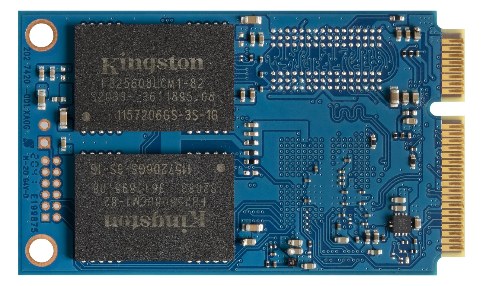 Kingston KC600 - SSD - verschlüsselt - 512 GB - intern - mSATA - SATA 6Gb/s - 256-Bit-AES - Self-Encrypting Drive (SED), Ansicht 3