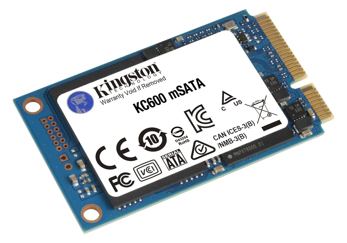 Kingston KC600 - SSD - verschlüsselt - 512 GB - intern - mSATA - SATA 6Gb/s - 256-Bit-AES - Self-Encrypting Drive (SED), Ansicht 4