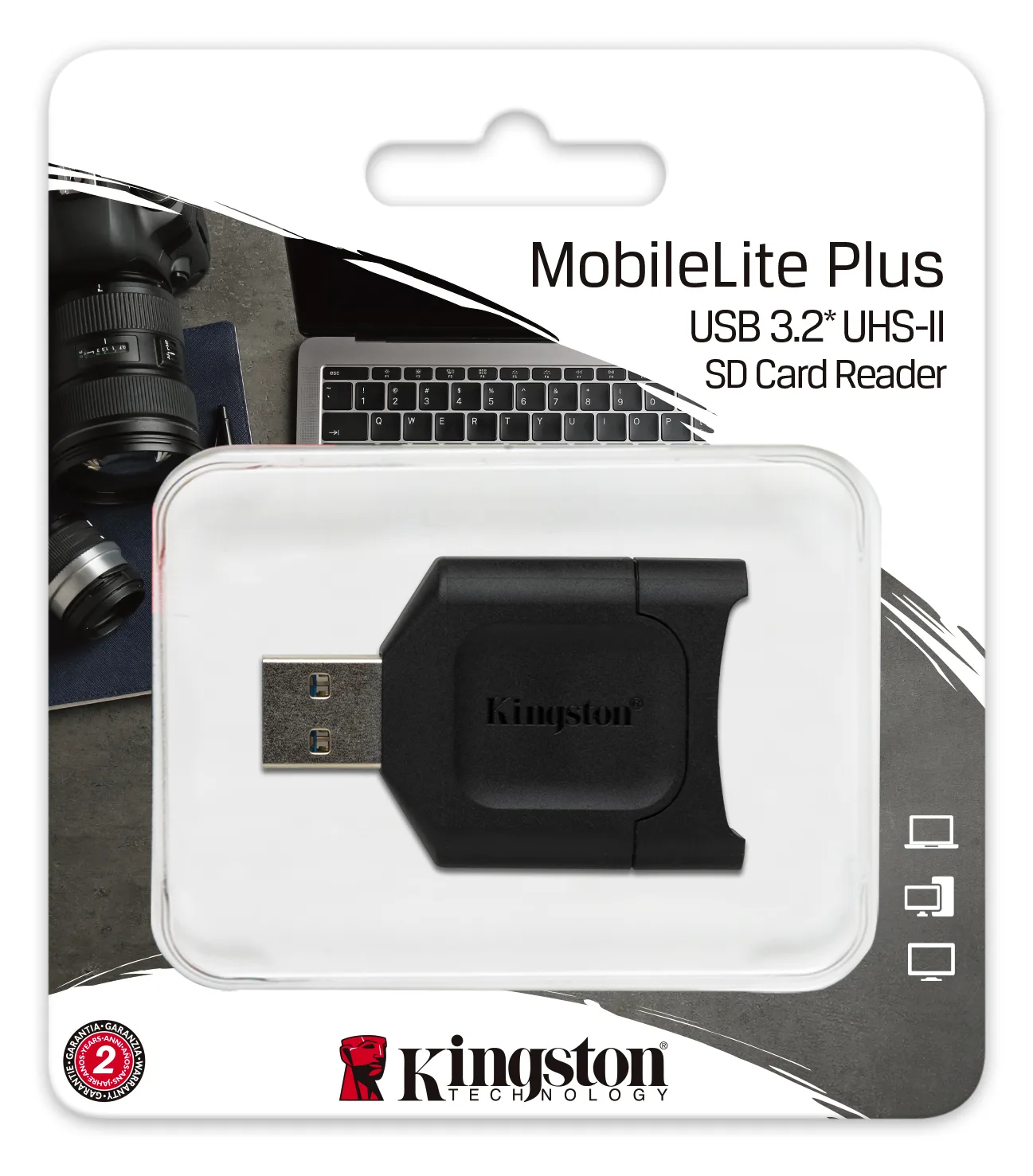Kingston MobileLite Plus - Kartenleser (SD, SDHC, SDXC, SDHC UHS-I, SDXC UHS-I, SDHC UHS-II, SDXC UHS-II), Ansicht 3