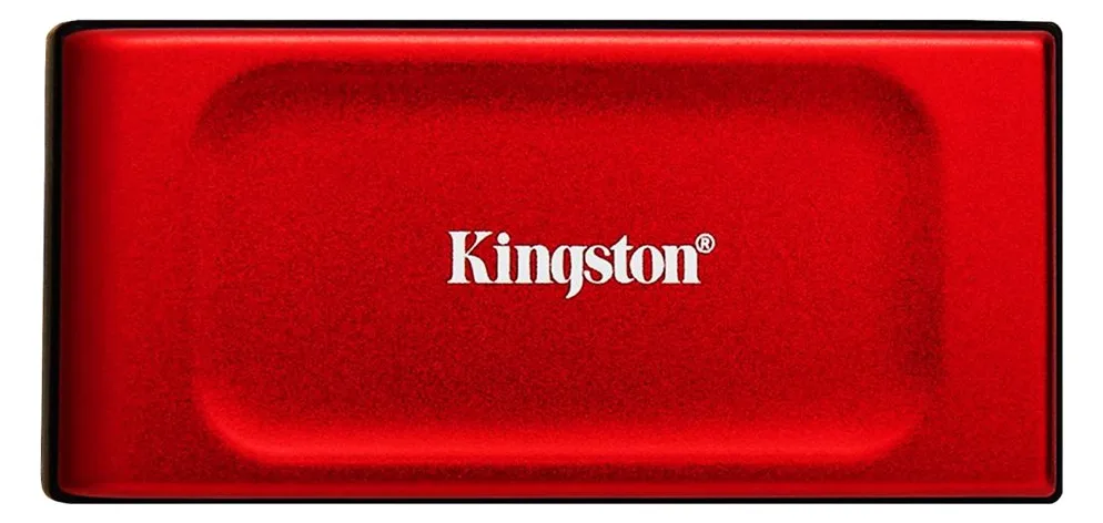 Kingston XS1000 - SSD - 1 TB - extern (tragbar) - USB 3.2 Gen 2 (USB-C Steckverbinder) - rot, Ansicht 3