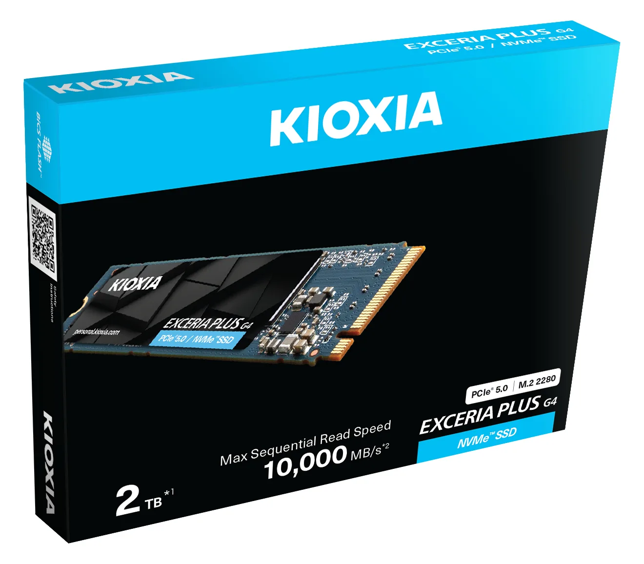 Kioxia EXCERIA PLUS G4 NVMe 2TB M.2 2280 PCIe Gen5x4 BiCS FLASH, Ansicht 2