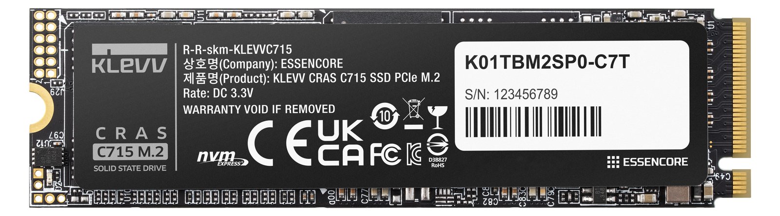 Klevv 512 GB SSD KLEVV C715 M.2 NVMe Gen3 x4