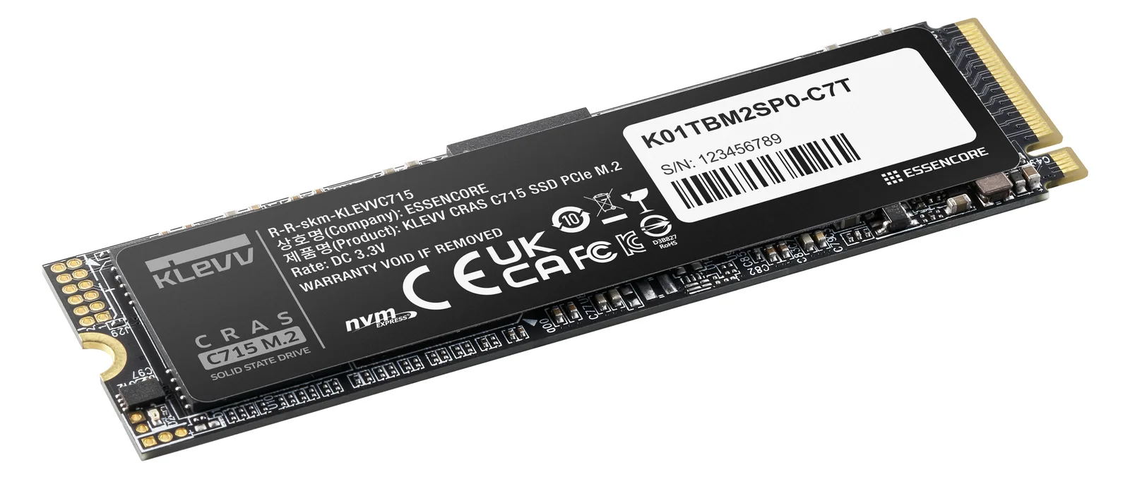 Klevv 512 GB SSD KLEVV C715 M.2 NVMe Gen3 x4, Ansicht 4