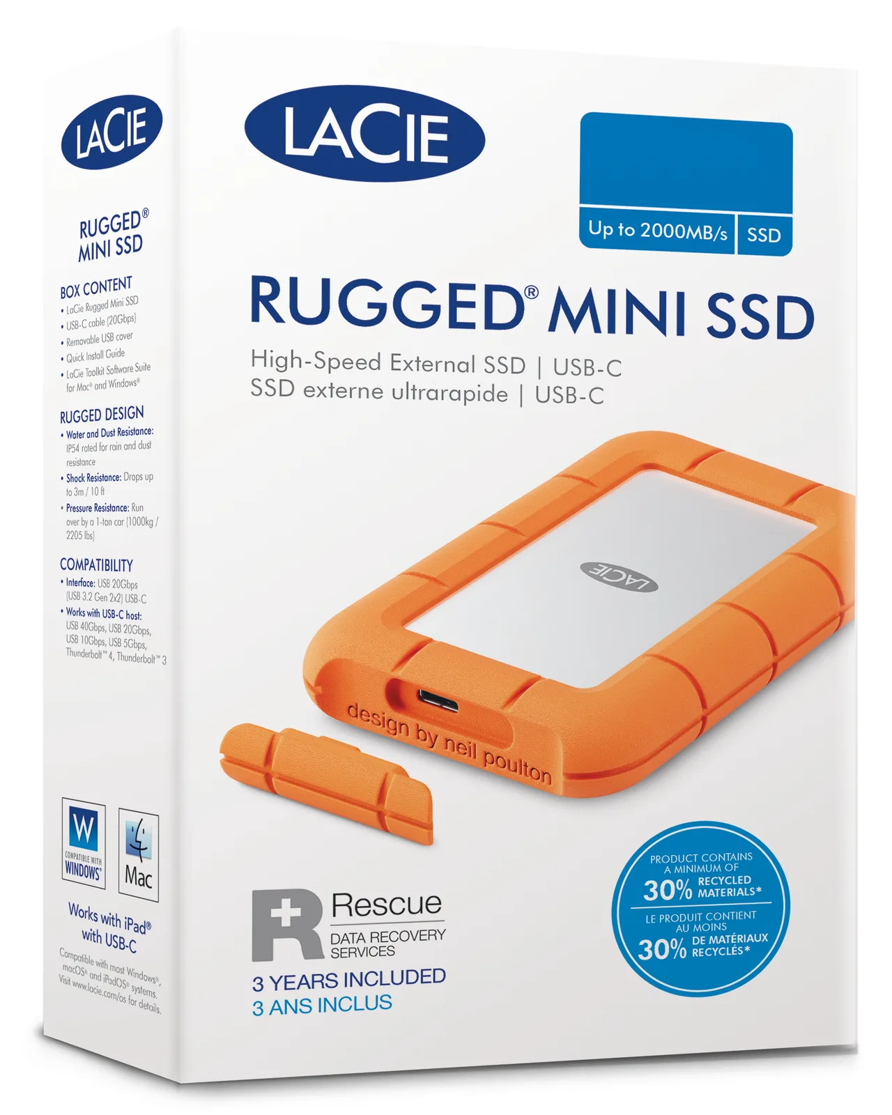 LaCie Rugged Mini - Festplatte - 5 TB - extern (tragbar), Ansicht 2