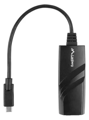 Lanberg NC-1000-02 - USB Typ-C - RJ-45 - Schwarz - 1 Stück(e) - 0,15 m, Ansicht 3