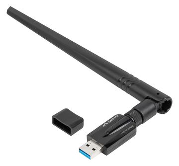 Lanberg NC-1200-WIE - Eingebaut - Kabellos - USB - WLAN - 1200 Mbit/s - Schwarz von LumaTech
