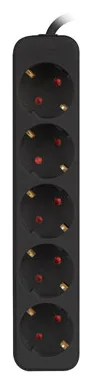 Lanberg PS0-05F-0150-BK - 1,5 m - Drinnen - Typ F - Type F (CEE 7/4) - IP20 - Schwarz, Ansicht 4