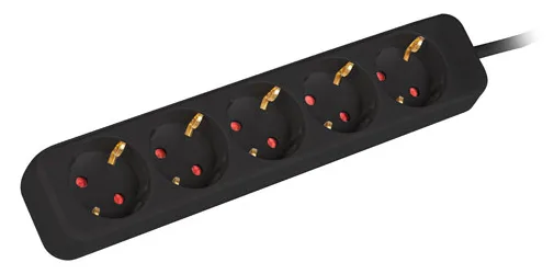 Lanberg PS0-05F-0300-BK - 3 m - Drinnen - Typ F - Type F (CEE 7/4) - IP20 - Schwarz, Ansicht 2